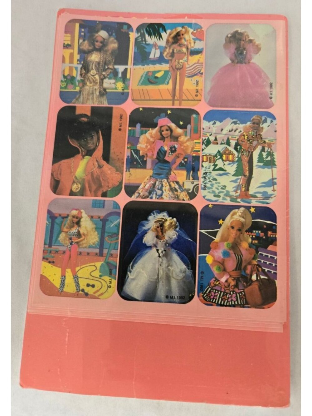 Vintage Barbie Stickers Mattel School Work Decorations Paper Ephemera Collect